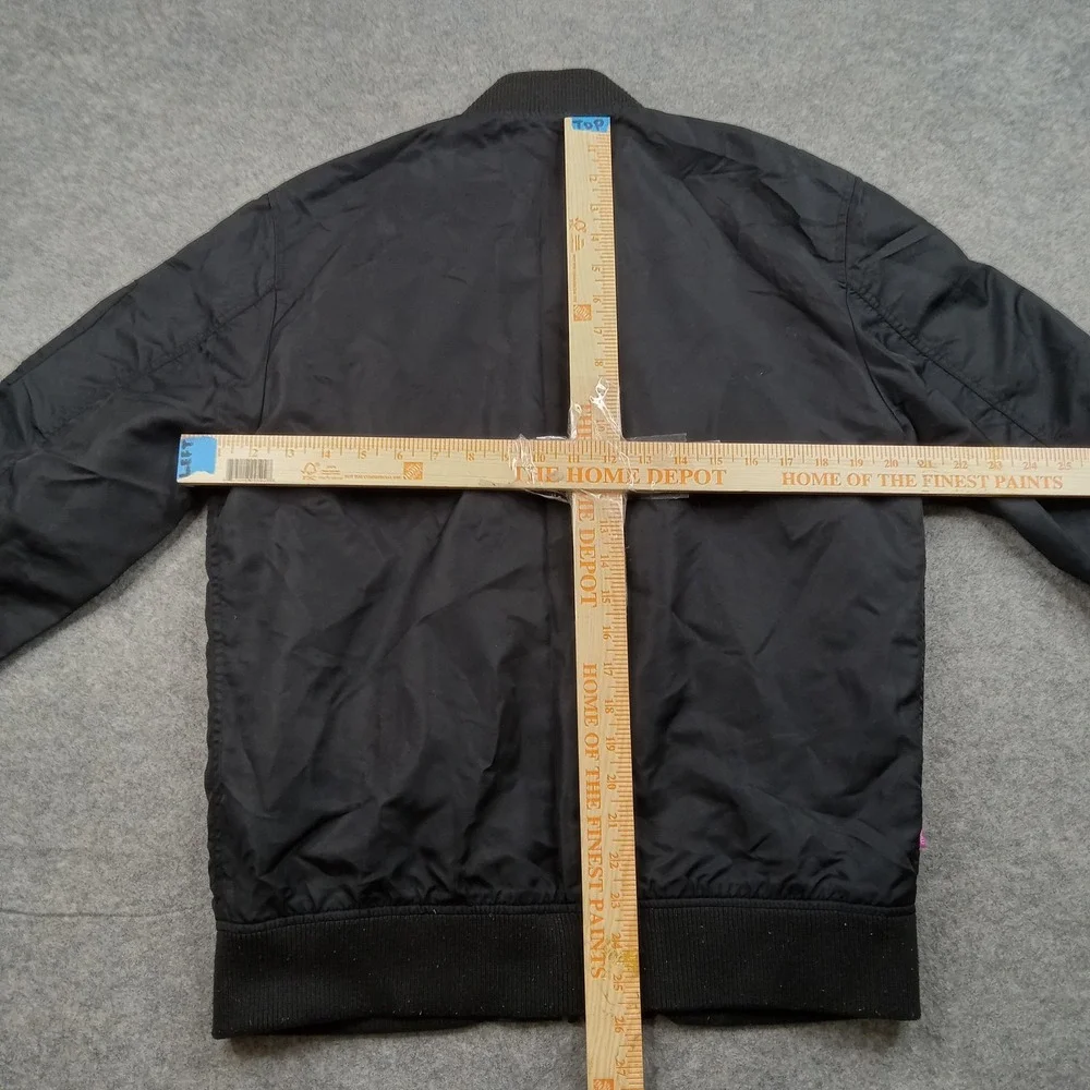 Mishka Jacket Mens‎ Medium MNWKA Black Nylon Bomber Embroidered Patch Brooklyn - Picture 4 of 8